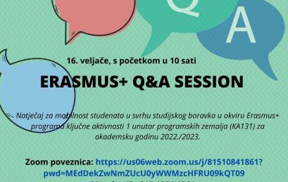 ERASMUS+ Q&A SESSION
