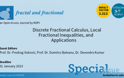 Gost urednik časopisa Fractal and Fractional