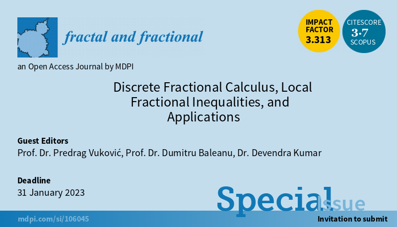 Gost urednik časopisa Fractal and Fractional