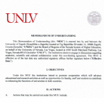 Potpisivanje Sporazuma o suradnji sa Sveučilištem u Nevadi, Las Vegas, SAD