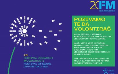 Poziv na suradnju u svrhu volontiranja studenata na 20. Festivalu jednakih mogućnosti