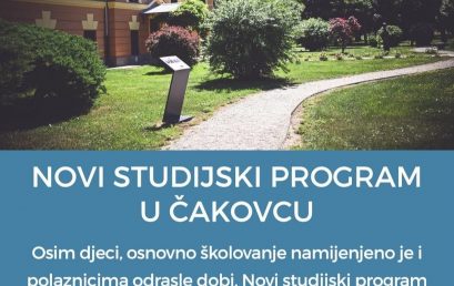 Novi studijski program na Učiteljskom studiju u Čakovcu – Cjeloživotno obrazovanje i obrazovanje odraslih