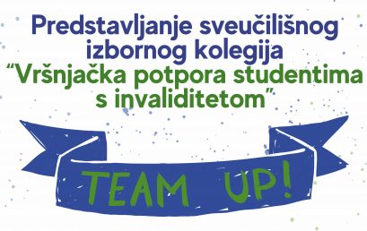 Poziv na predstavljanje sveučilišnog izbornog kolegija Vršnjačka potpora studentima s invaliditetom