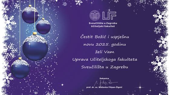 Čestitka studentima i djelatnicima Učiteljskoga fakulteta